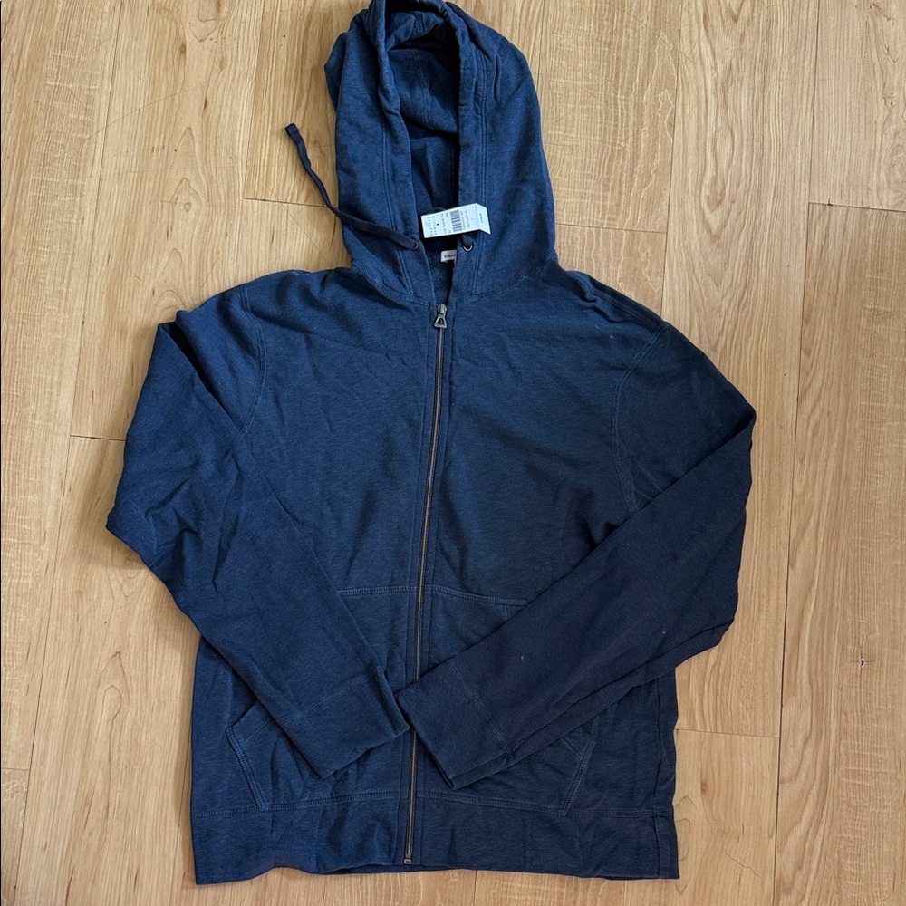 James Perse Dark Blue Zip-Up Sweater